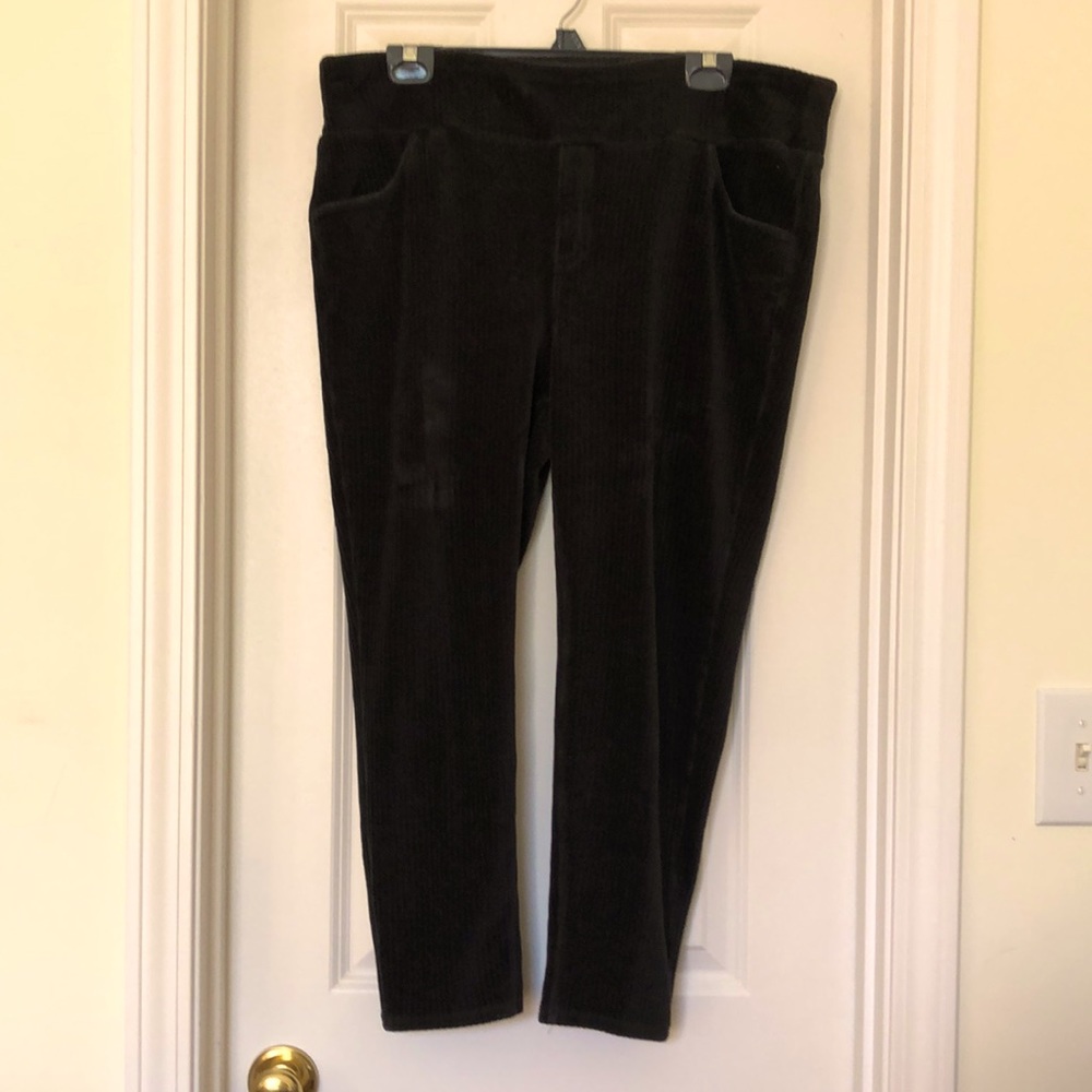 Beautiful pull on stretch pants in a soft cord skinny leg style.